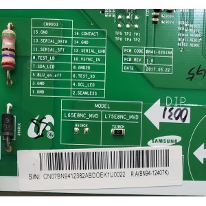 LED DRIVER PARA TV SAMSUNG ORIGINAL / NUMERO DE PARTE BN94-12382A / BN41-02618A / BN9412382A / L75E8NC_MVD / PANEL CY-QM075FLAV2H / MODELOS QN75Q7FAMFXZA AA01 / QN75Q9FAMFXZA AA01 